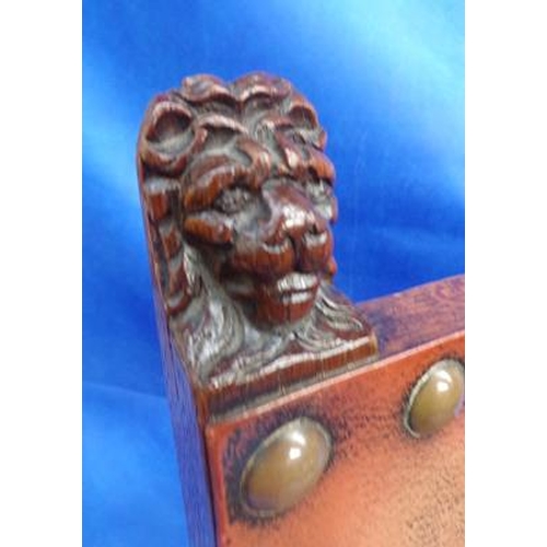 625 - Lion head carved chair