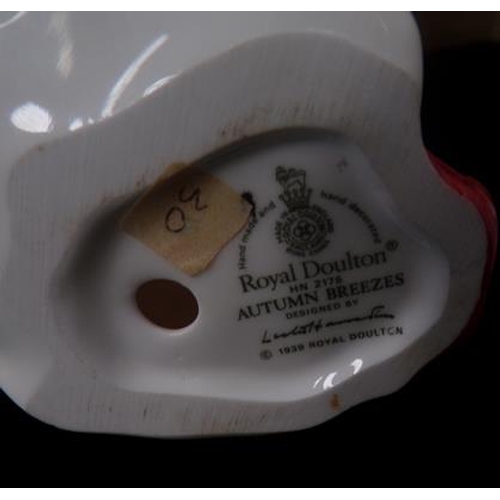 1054 - 4 Royal Doulton miniatures; Ninette HN3215 & Autumn Breeze HN2176, Christmas Morn HN3212 & Gail HN33... 