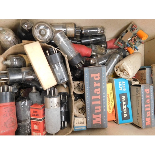 611 - Box of valves-vintage