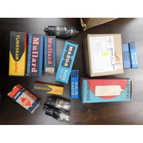 611 - Box of valves-vintage