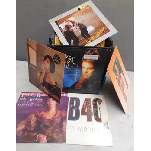 671 - Box of 80's albums including Alison Moyet, Thompson Twins etc.