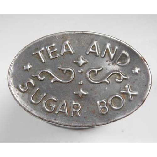 100 - WWI tea & sugar box-opens both ends