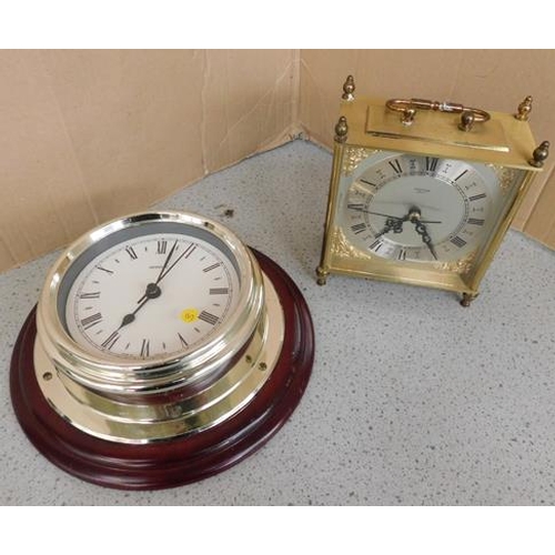 164 - Metamec clock & Estyma carriage clock