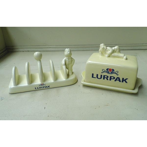 183 - 2x Lurpak items-Butter dish & toast rack