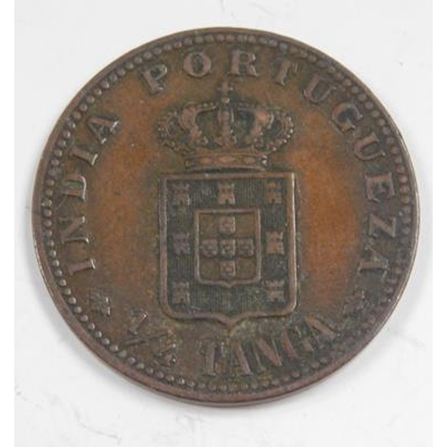 225 - 1901 Indian/Portuguese  1/4 Tanga