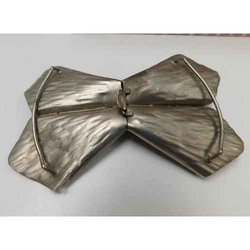 246 - Large 800 silver vintage bow belt buckle