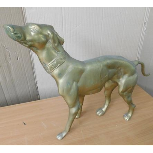 33a - Very large brass dog approx 15