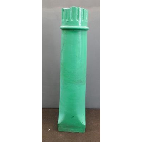 504 - Vintage painted chimney pot/planter, approx. 49 inches tall