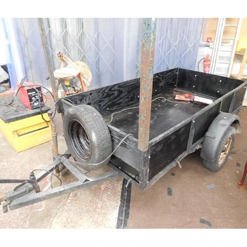 510 - Trailer with spare wheel, lighting board etc approx 48x90