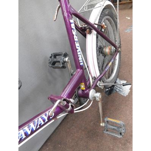 553 - Universal stowaway ladies folding bike with basket