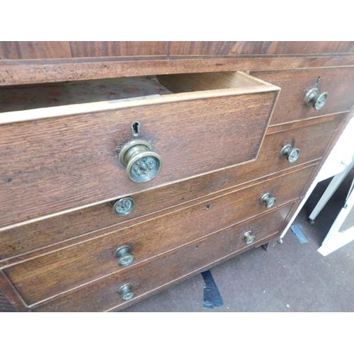 567 - 2 over 3 Oak drawer unit