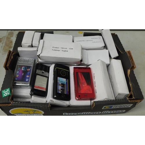 640 - Box of assorted dummy phones