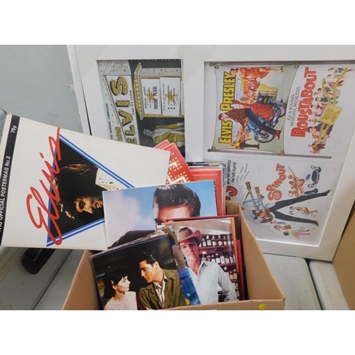 739 - Elvis picture frames, mags etc