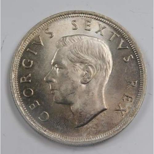 83 - 1952 South African silver 5/-  B/unc.