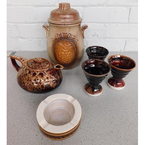 101 - Assortment of German ceramics inc Rumtopf