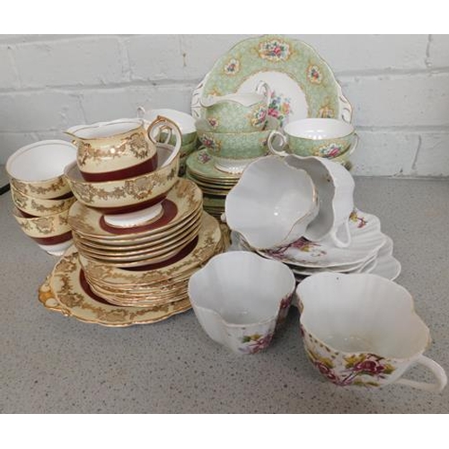 85 - Box of three vintage part teasets