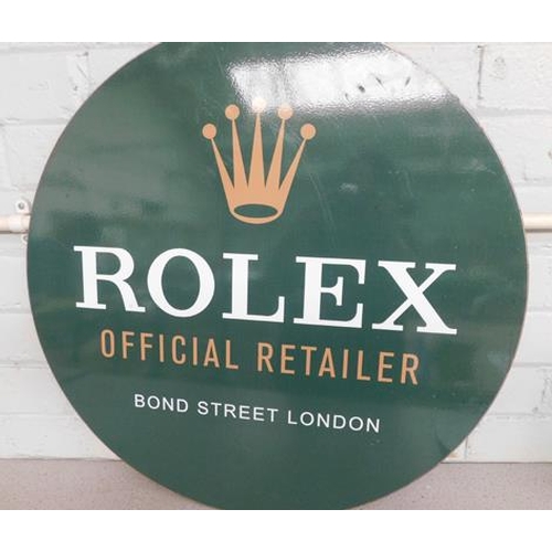 94 - Large Rolex steel sign, approx 24 inches