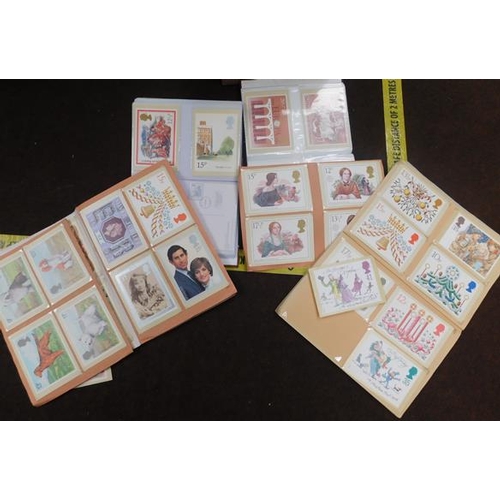 2 - Box containing 4x albums of PHQ cards, early-modern