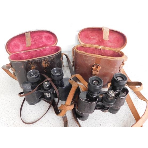 21 - Two sets of vintage binoculars - Denhil & Lumex - in cases