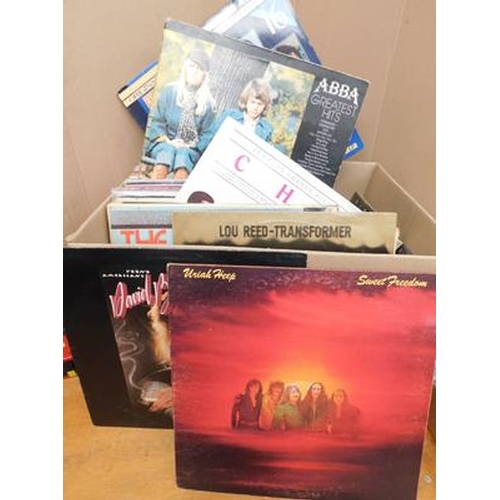 30 - Selection of approx. 60 LPs, incl. Uriah Heep, David Bowie, Lou Reed,The Kinks