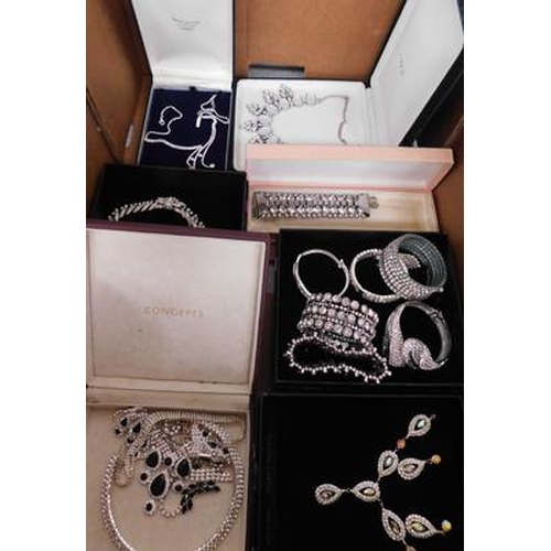 38 - Assortment of  boxed of 'Bling' costume jewellery