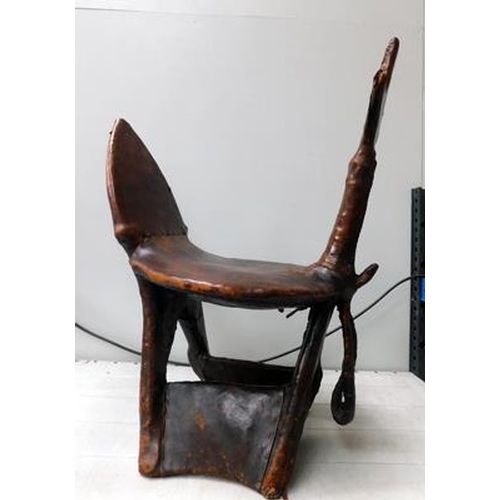 41 - Hand made camel/saddle seat