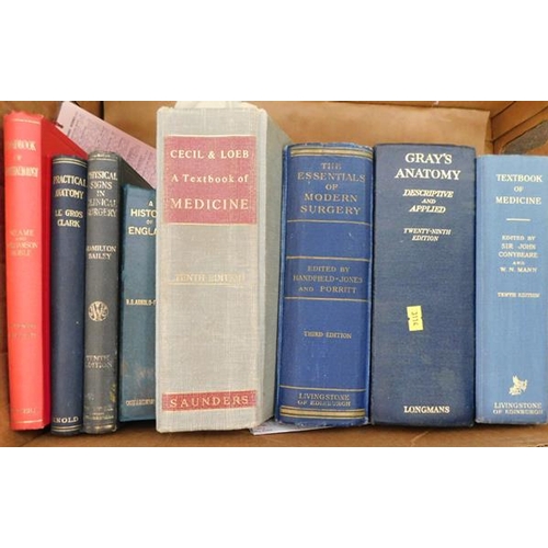 682 - Box of medical books incl. Grays Anatomy