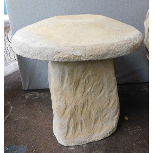 701a - Stoneware mushroom shaped staddle stone