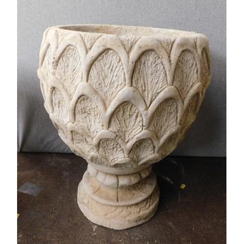 702a - Large nut shaped stoneware planter