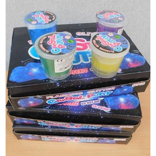 703 - 3x Boxes (36) non toxic glitter crystal putty