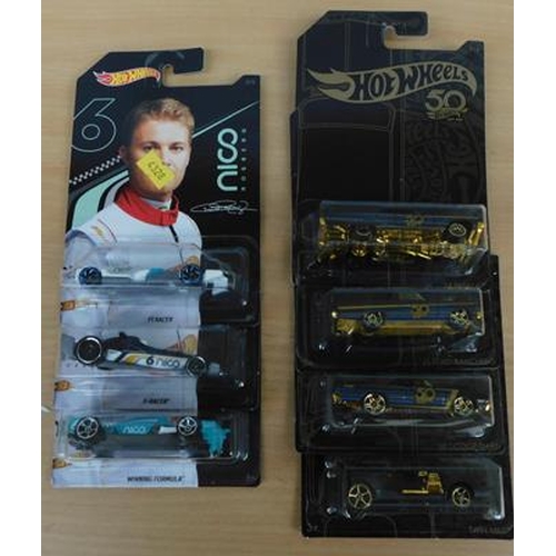 710 - 7x New Hot Wheels inc 3x Nico Rosberg F1 racer