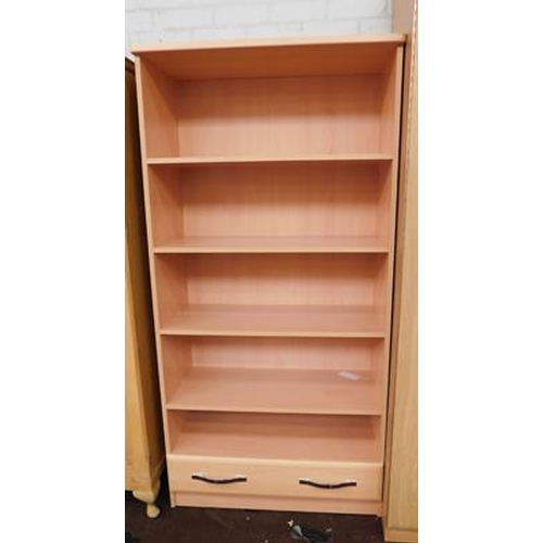 531 - Bookshelf-new, 5x shelves & bottom drawer 36x72