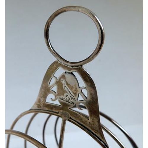106 - Silver toast rack, Hallmarked London 1788, maker Robert Hennell I (1786-1804)