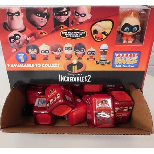 614 - Box of 24 Incredibles Gravity Feed puzzle pals...
