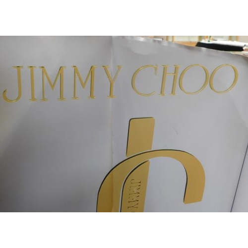 1 - Large Jimmy Choo bevel edge mirror approx 30x20