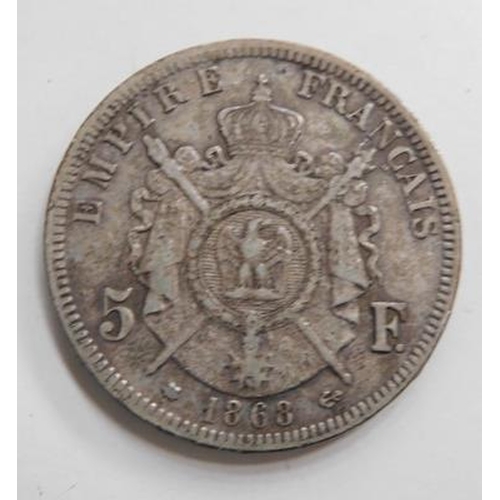 103 - Napoleon III 5 Francs 1868