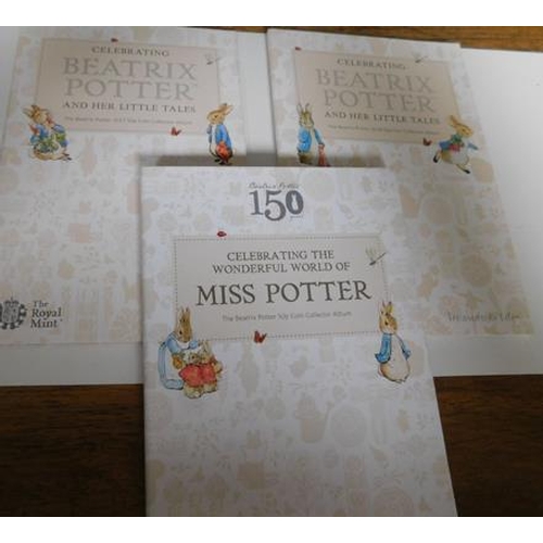 192 - Set of Royal Mint Beatrix Potter 50p sets in Collectors Albums