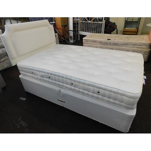 559 - Hypnos double bed, mattress & headboard