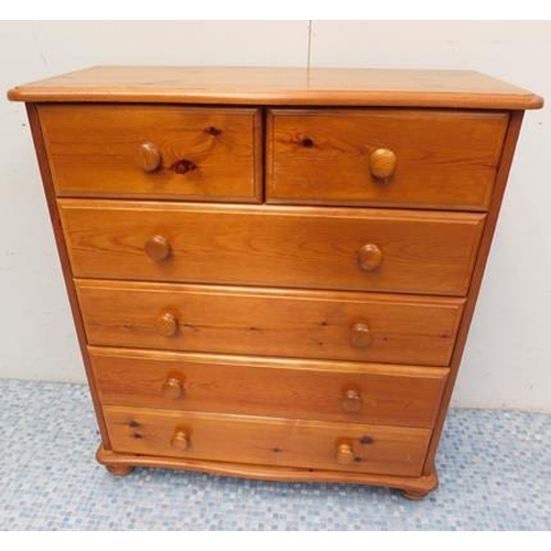 561 - Two over four pine chest of drawers