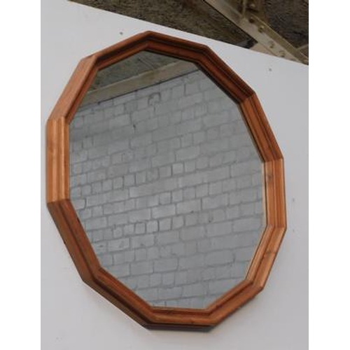 580 - Pine dodecahedron shaped mirror