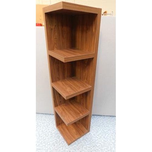 585a - Modern style heavy solid wood corner shelving unit