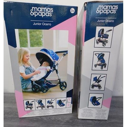 634 - 2x New/boxed Mamas & Papas junior Ocaro pram sets (Argos rrp £50)