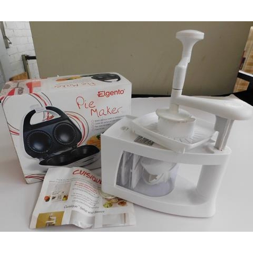 637 - 2x Kitchen gadgets-spiralizer & pie maker