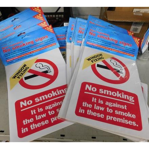 649 - 20x New packs of 4 'No Smoking' signs