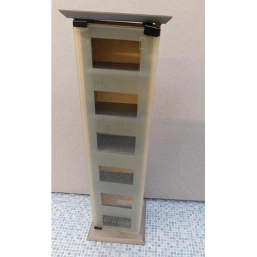 764 - Glass fronted CD tower cabinet