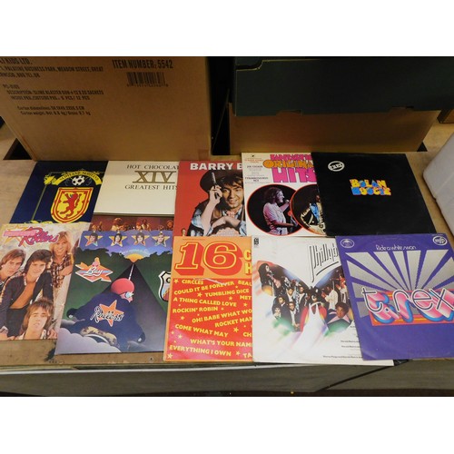 35 - Large collection of vinyl LP's inc Sex Pistols, U2, Elvis Costello, Bay City Rollers etc