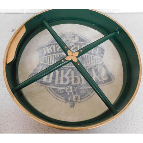 10 - Murphy's Irish stout bodhrun in case (approx. 18 inch diameter)