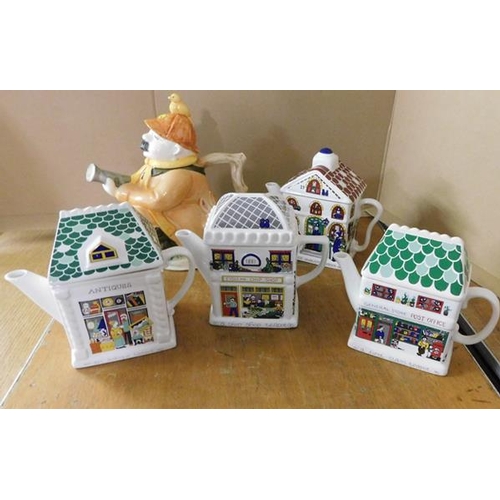 173 - 5x China novelty teapots