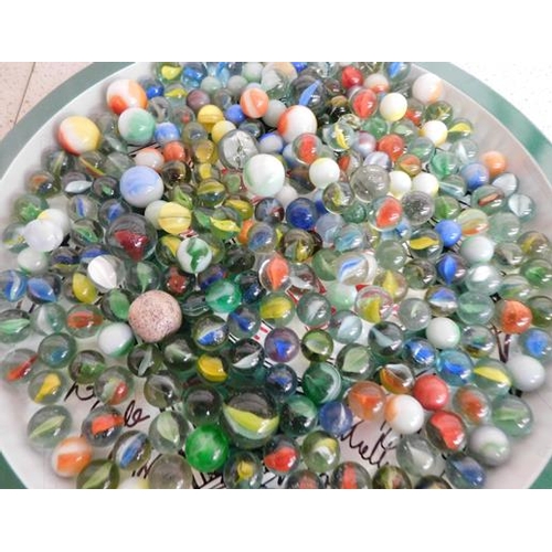 188 - Large selection of marbles-some early