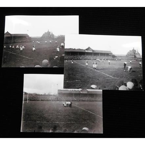 210 - 3x 1901 Photographic prints of the Rugby league challenge cup final at Headingley